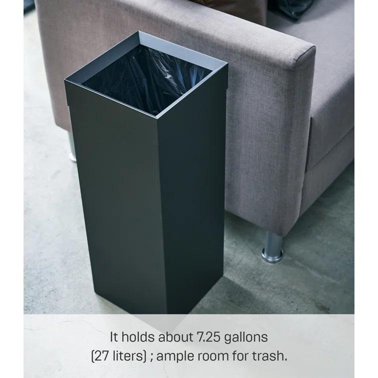 Tower Yamazaki Home Tall Trash Can 7.25 gallon Waste Basket With Handle For Kitchen Bathroom Office