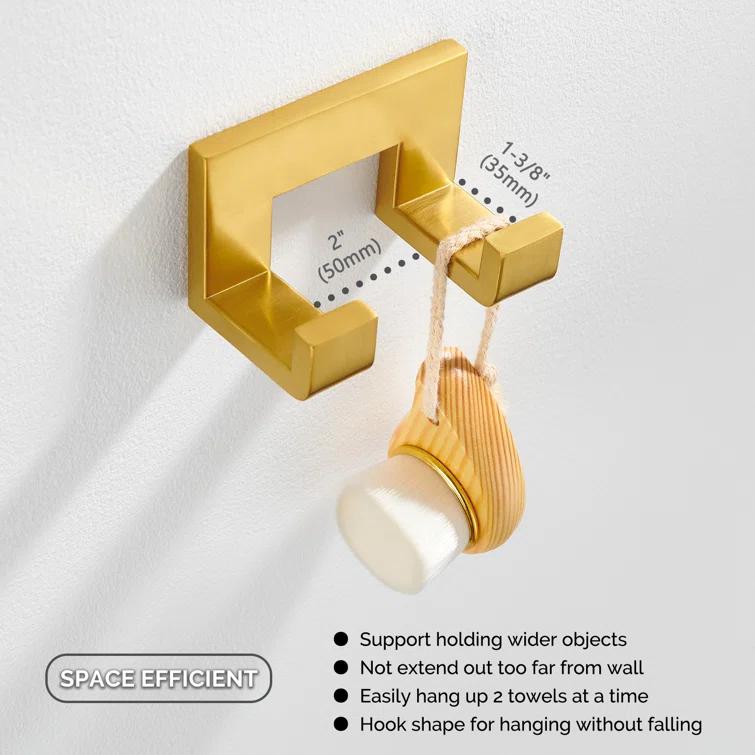 Double Wall Mounted Robe Hook