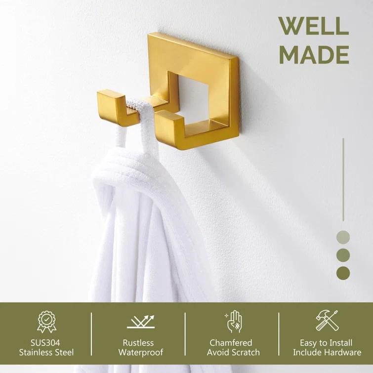 Double Wall Mounted Robe Hook