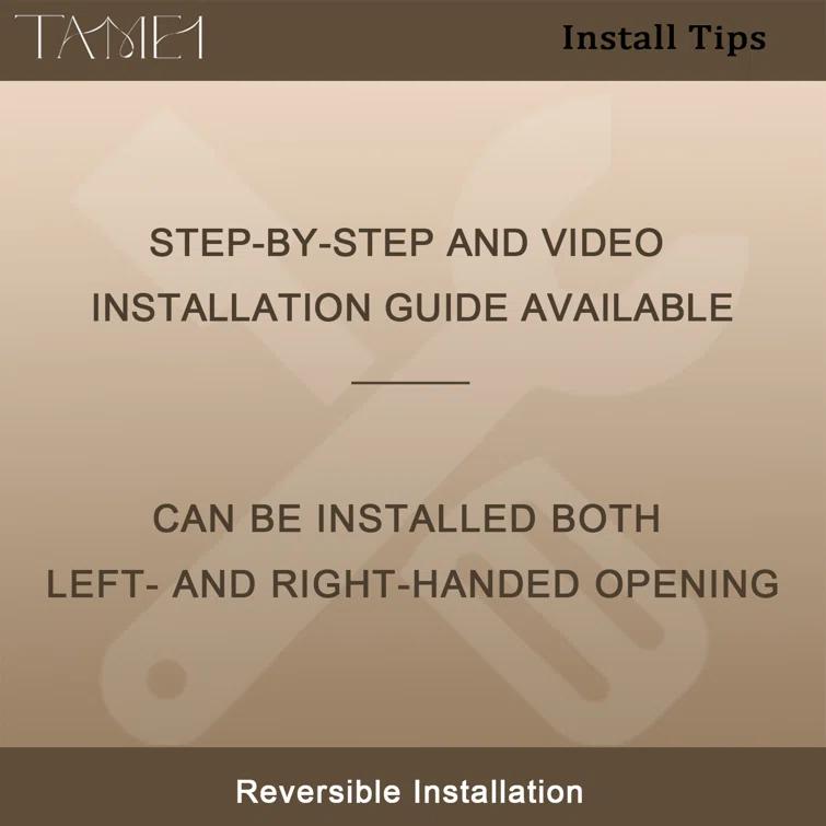 60'' - W x 60'' H Door Semi-Frameless Tub Door with