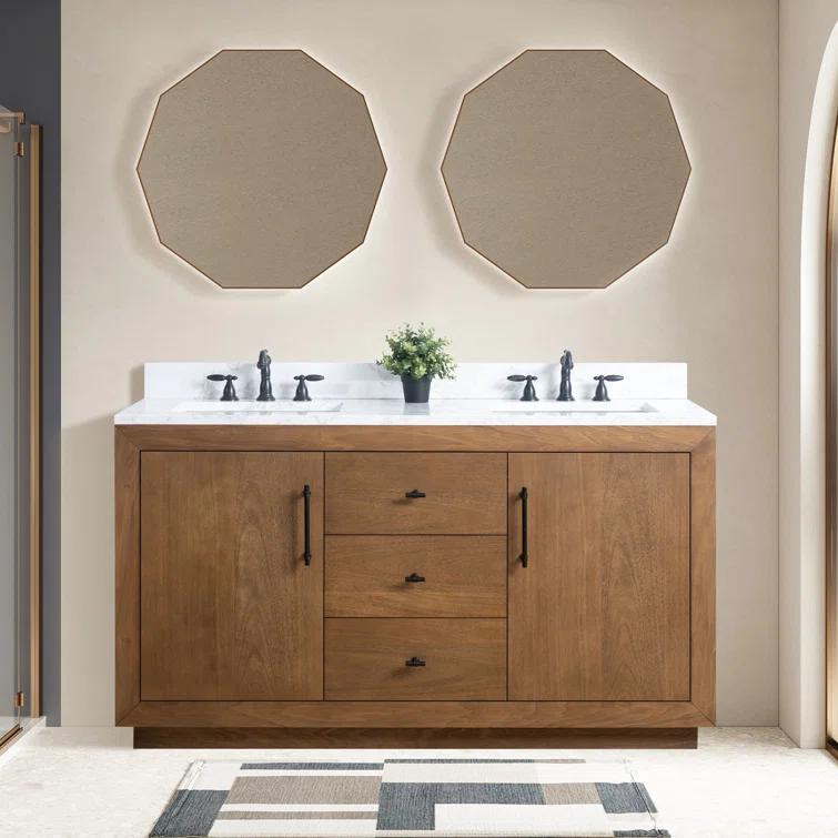 60" Double Bathroom Vanity Set with Top