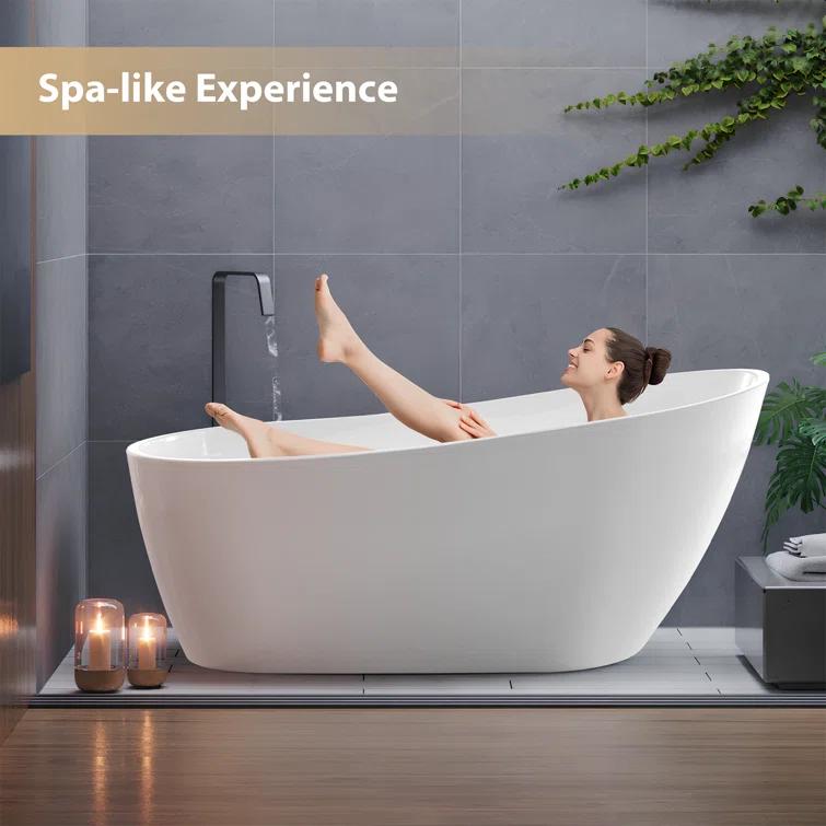Cora 67" x 32" Freestanding Acrylic Bathtub