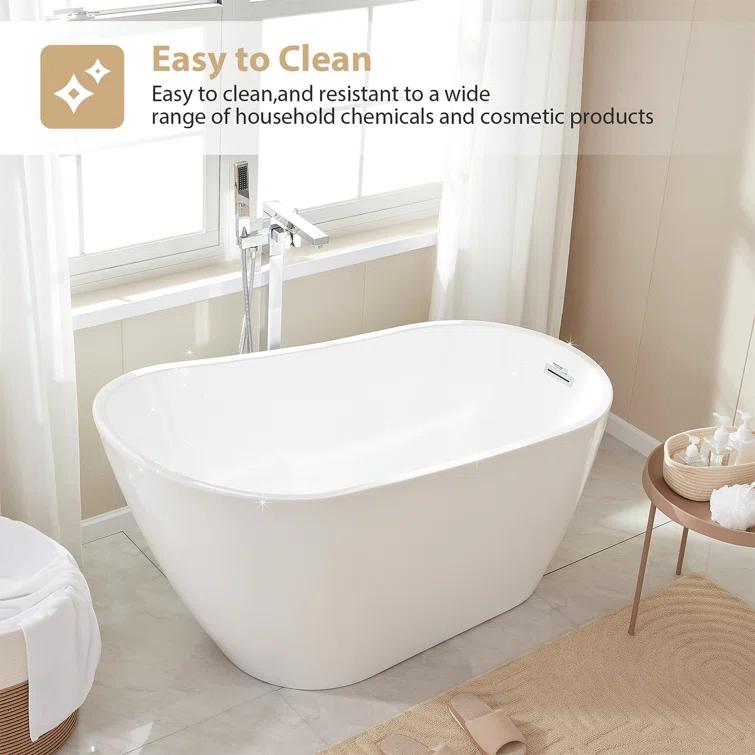 Cora 67" x 32" Freestanding Acrylic Bathtub