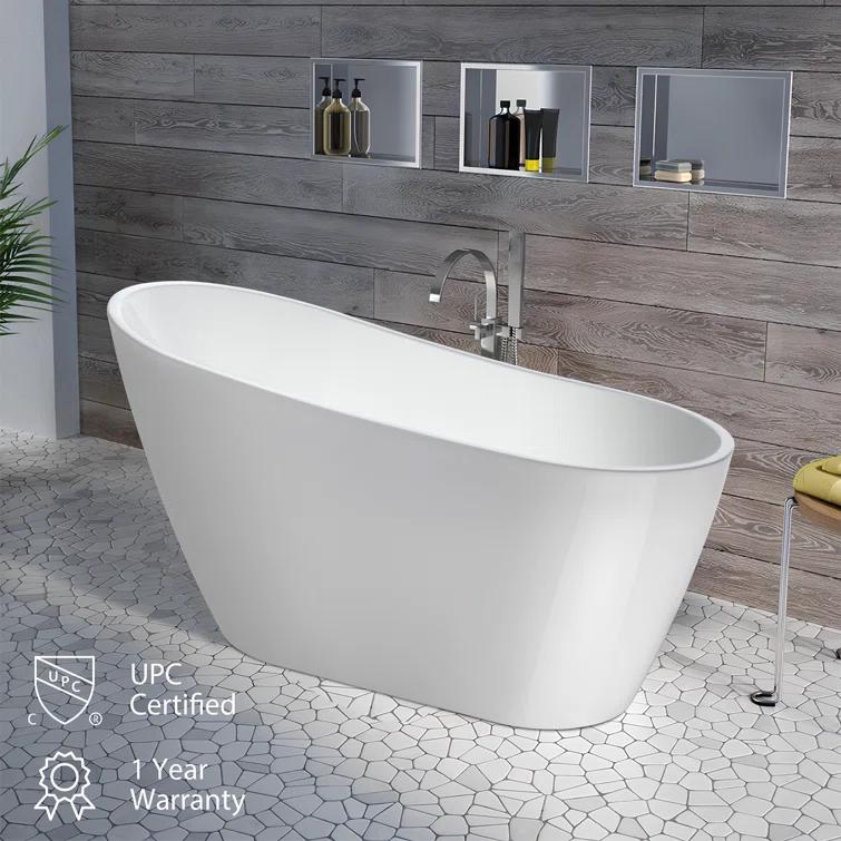 Cora 67" x 32" Freestanding Acrylic Bathtub