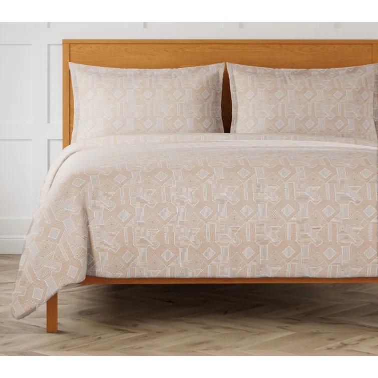 Met X Ann Gish Traditional Cotton Geometric Shapes Duvet Cover Set