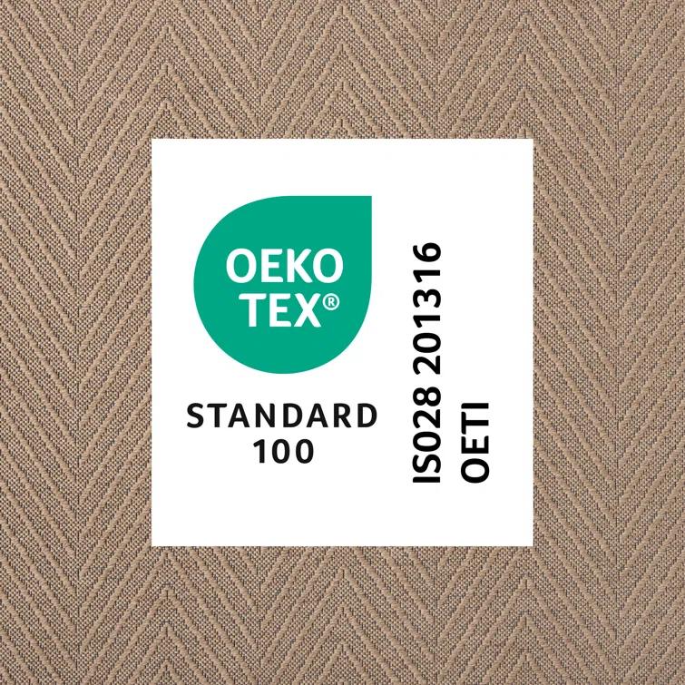 TOWN & COUNTRY BASICS Pax Herringbone Textured Solid Machine Washable Area Rug Brown