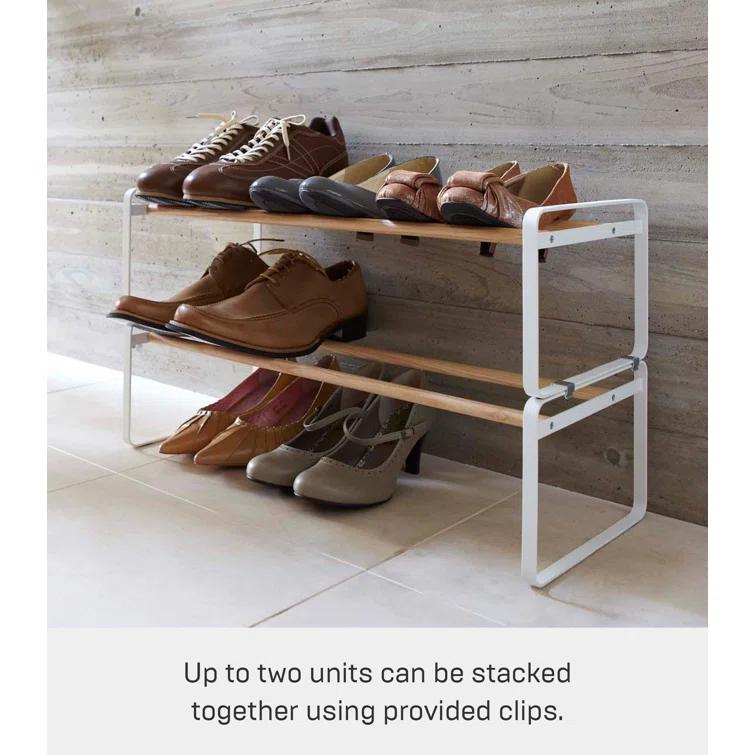Yamazaki Home Shoe Rack, Steel, Expandable, Stackable