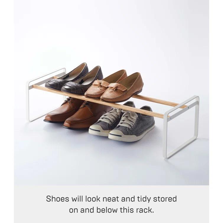 Yamazaki Home Shoe Rack, Steel, Expandable, Stackable