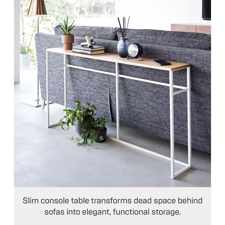 Yamazaki Home Long Console Table - Two Styles, Steel, Open, Holds 11 Lbs