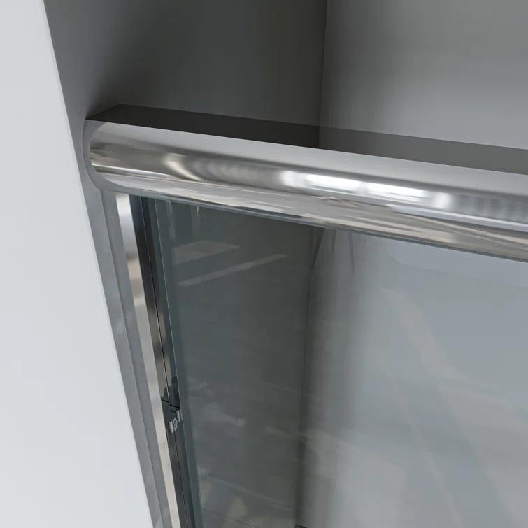 56"-60" W x 72" H Double Sliding Semi-frameless Shower Door with Two Handles