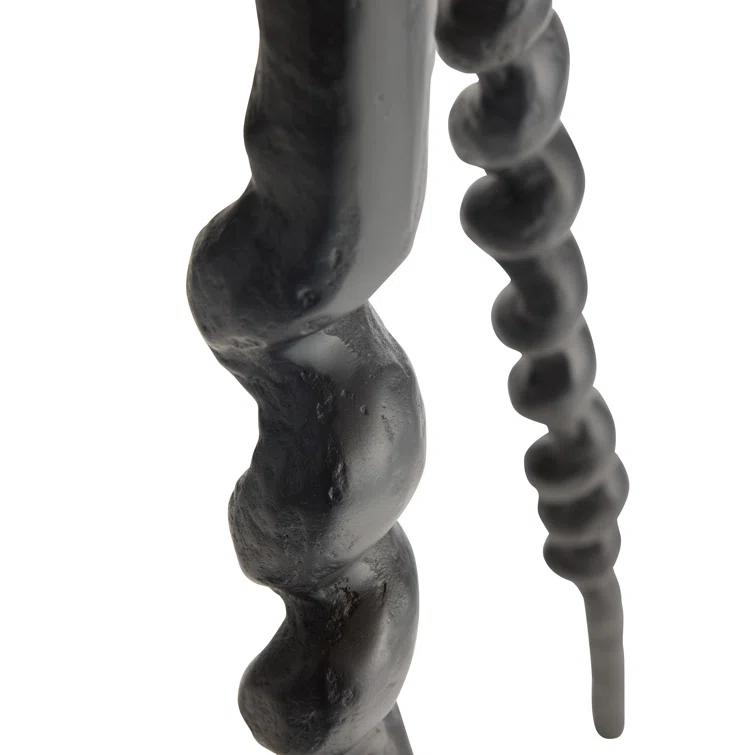 Bronze Tripod Floor Lamp with Off-White Cotton Shade