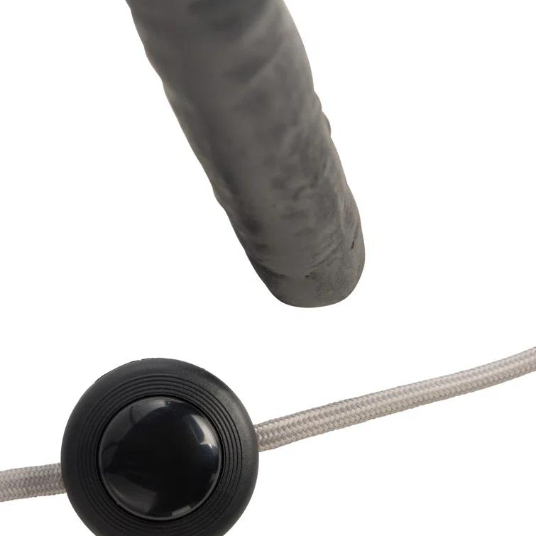Bronze Tripod Floor Lamp with Off-White Cotton Shade