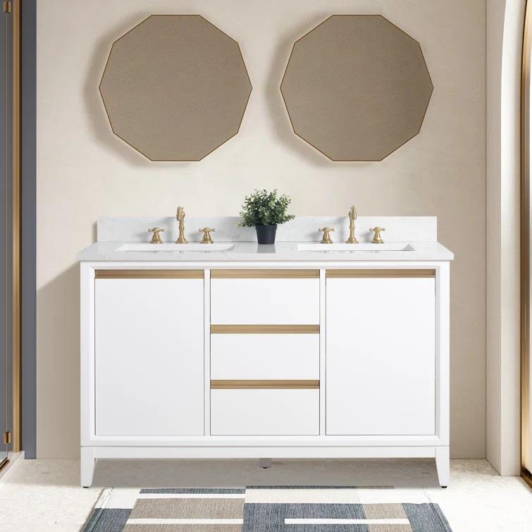 54 Double Bathroom Vanity with Top