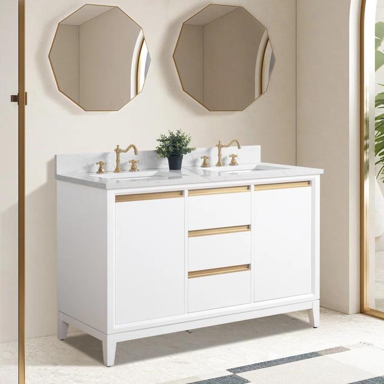 54 Double Bathroom Vanity with Top