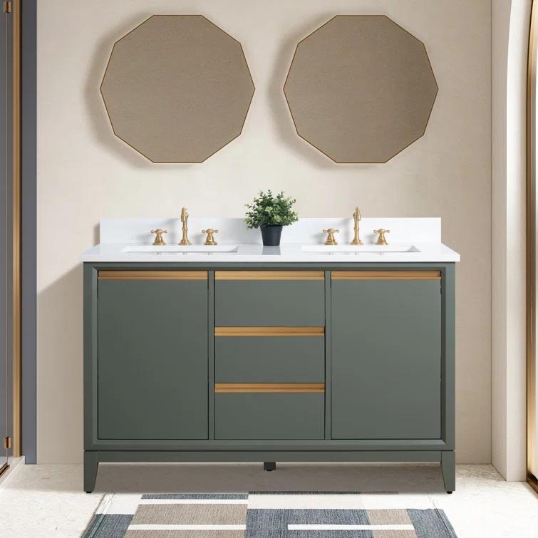 54 Double Bathroom Vanity with Top