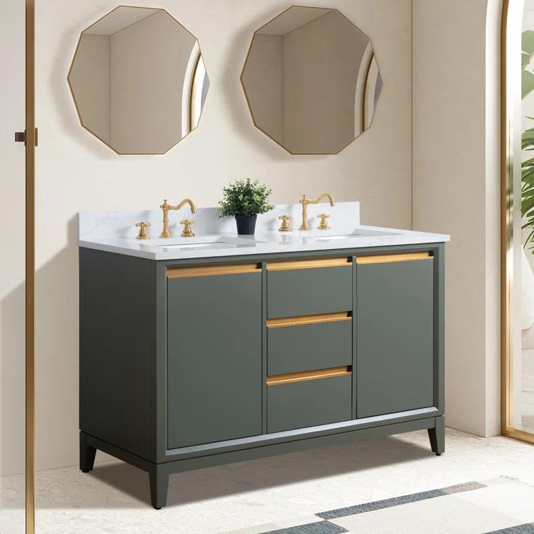 54 Double Bathroom Vanity with Top