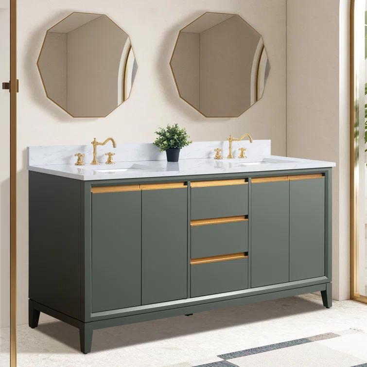 72 Double Bathroom Vanity with Top