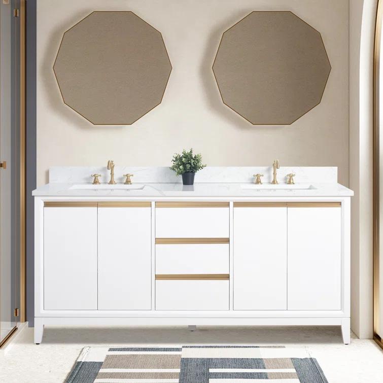 72 Double Bathroom Vanity with Top