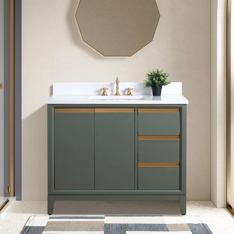 42 Single Bathroom Vanity with Top