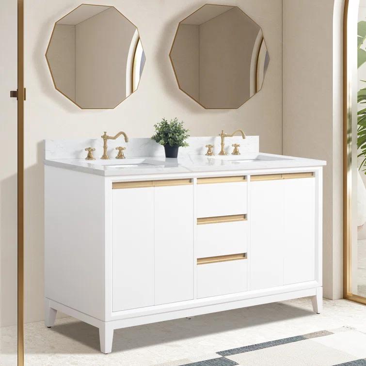60 Double Bathroom Vanity with Top