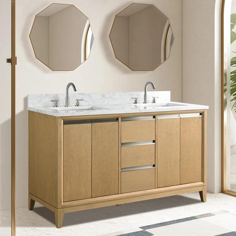 60 Double Bathroom Vanity with Top