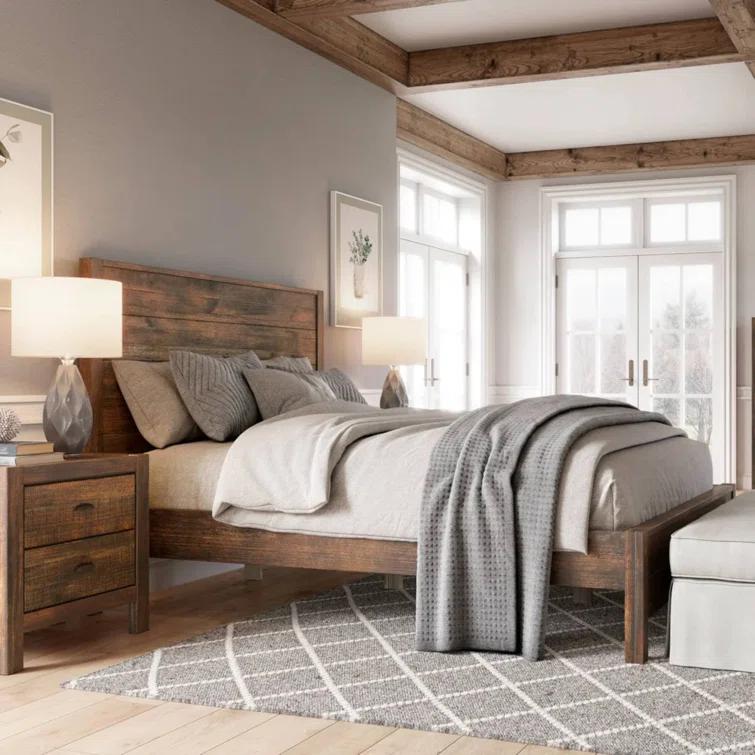 Montauk Solid Wood Panel Bed
