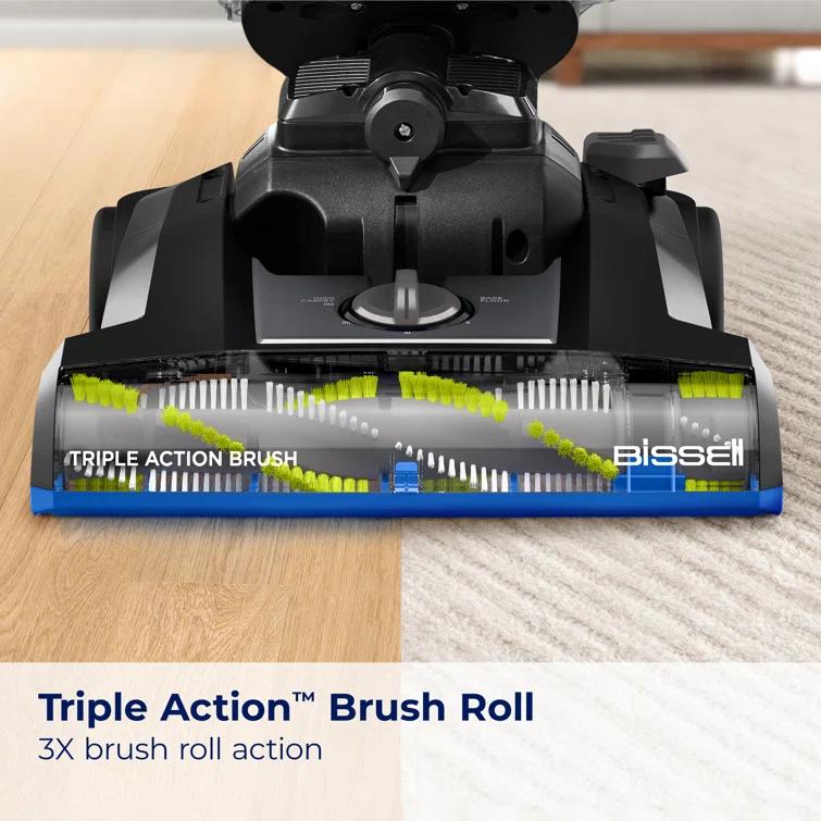 BISSELL CleanView Vacuum with Automatic Cord Rewind, TurboEraser Upholstery Tool, Triple Action Brush Roll Swivel Steering, Extension Wand, Easy-Empty Dirt Tank, Multi-Cyclonic Suction 3839