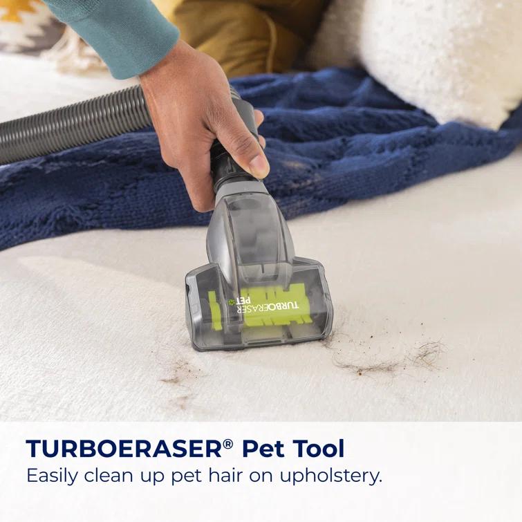 BISSELL CleanView Vacuum with Automatic Cord Rewind, TurboEraser Upholstery Tool, Triple Action Brush Roll Swivel Steering, Extension Wand, Easy-Empty Dirt Tank, Multi-Cyclonic Suction 3839