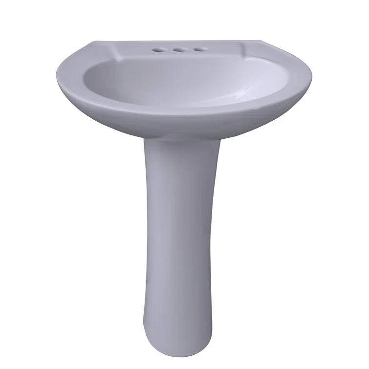 Barclay 14.75'' White Vitreous China Oval Bathroom Sink with Overflow