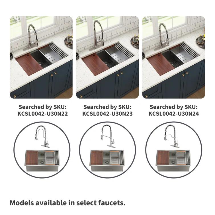CASAINC 30" L X 19" W Single Bowl Stainless Steel Undermount Kitchen Sink With Faucet