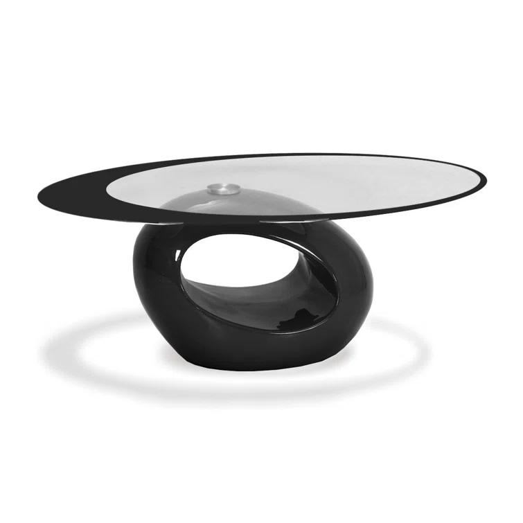 Orren Ellis Glass Top Coffee Table