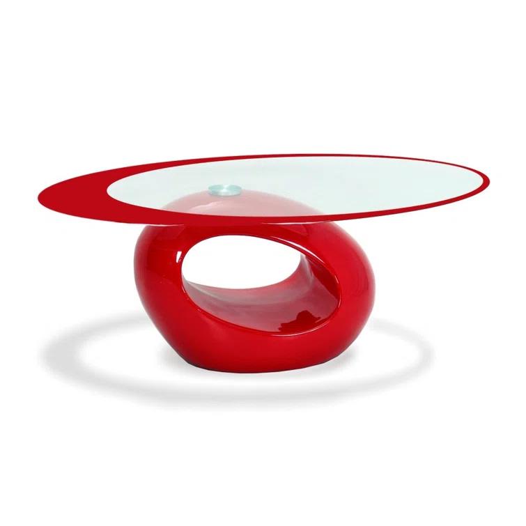 Orren Ellis Glass Top Coffee Table