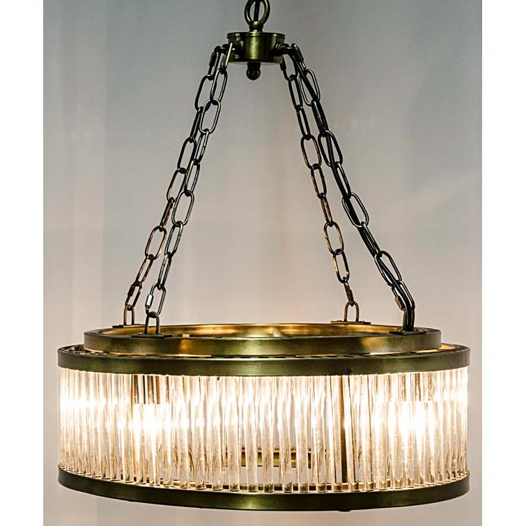 Petronas 4 - Light Industrial Steel Drum Chandelier