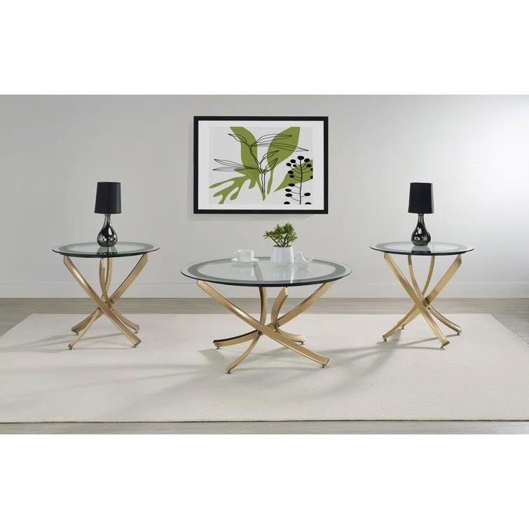 Brooke Glass Top End Table