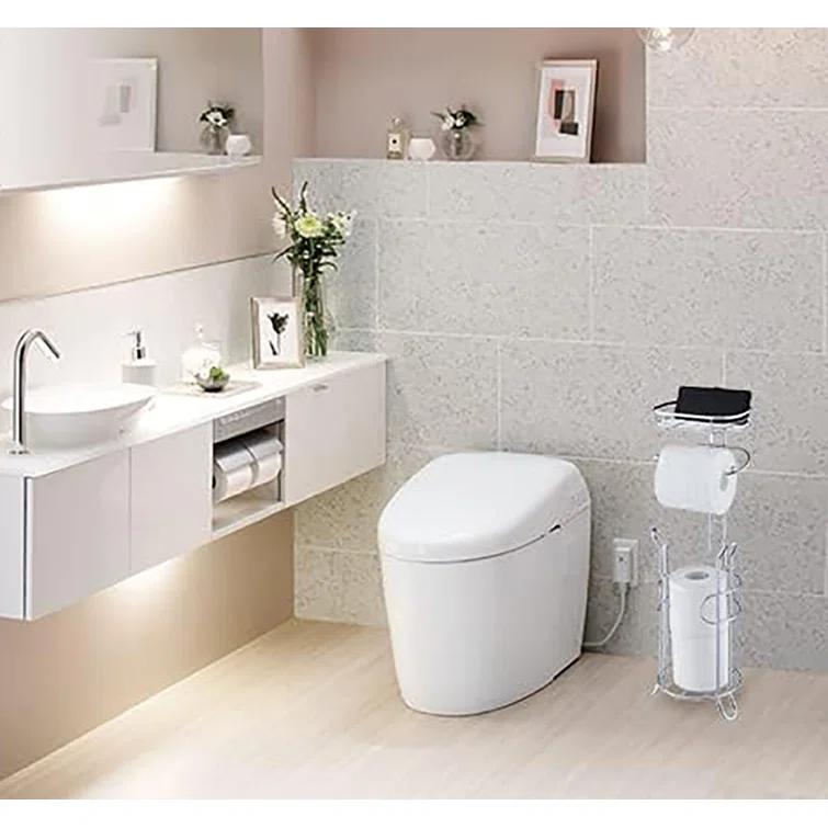 Bathroom Heavyweight Toilet Tissue Paper Roll Storage Holder Stand