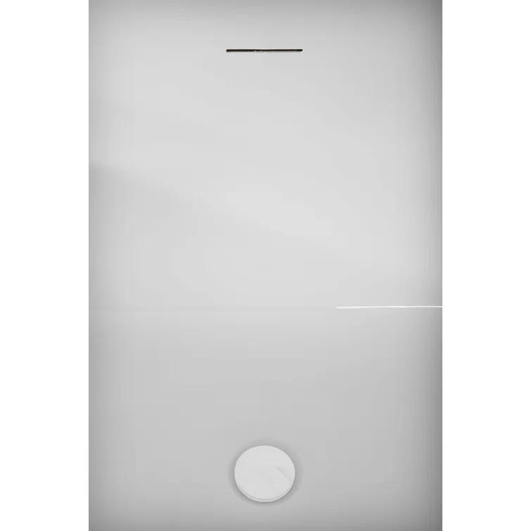63" Streamline Soaking Freestanding Tub and Tray With Internal Drain