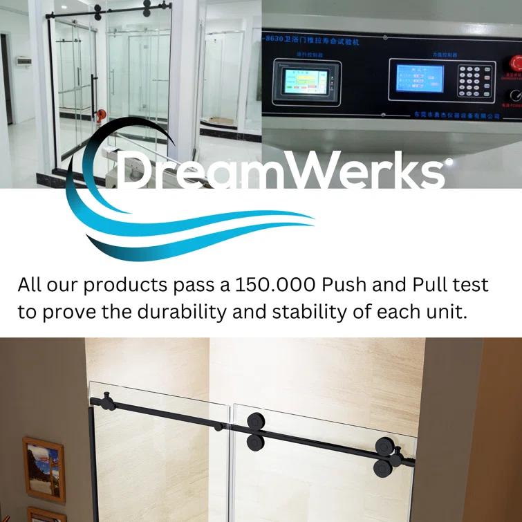 48" W X 79" H Frameless Shower Door