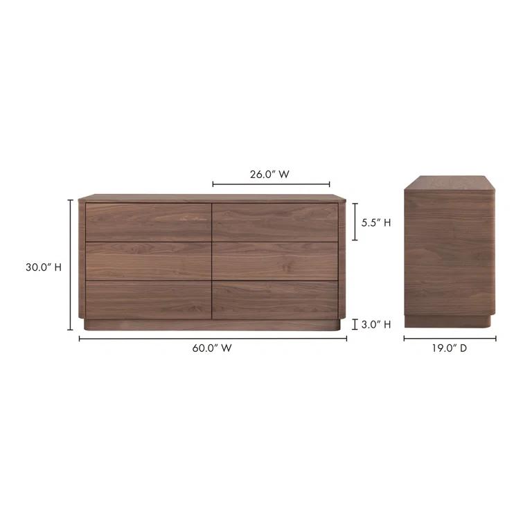ROUND OFF DRESSER WALNUT