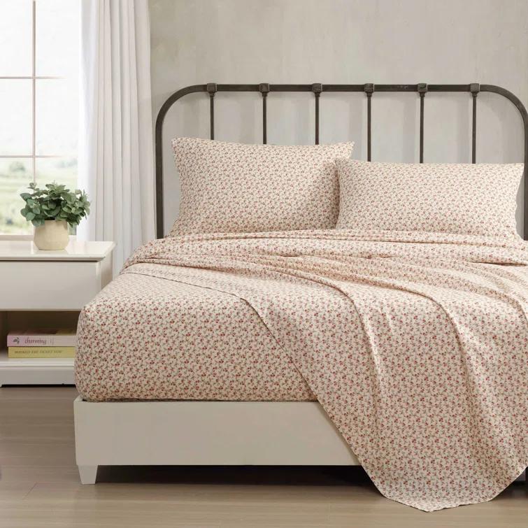 Laura Ashley Laura Ashley Printed Cotton Percale Sheet Set