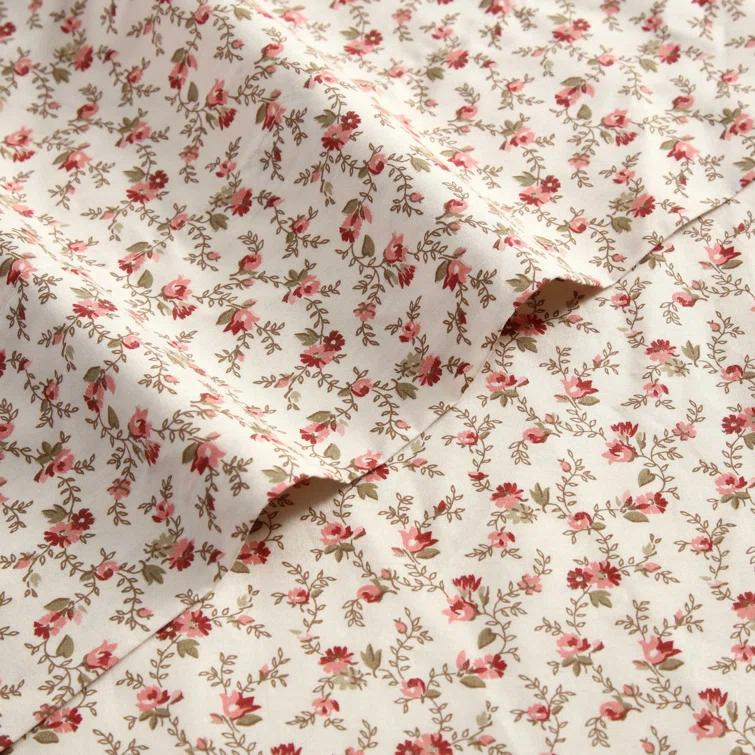 Laura Ashley Laura Ashley Printed Cotton Percale Sheet Set