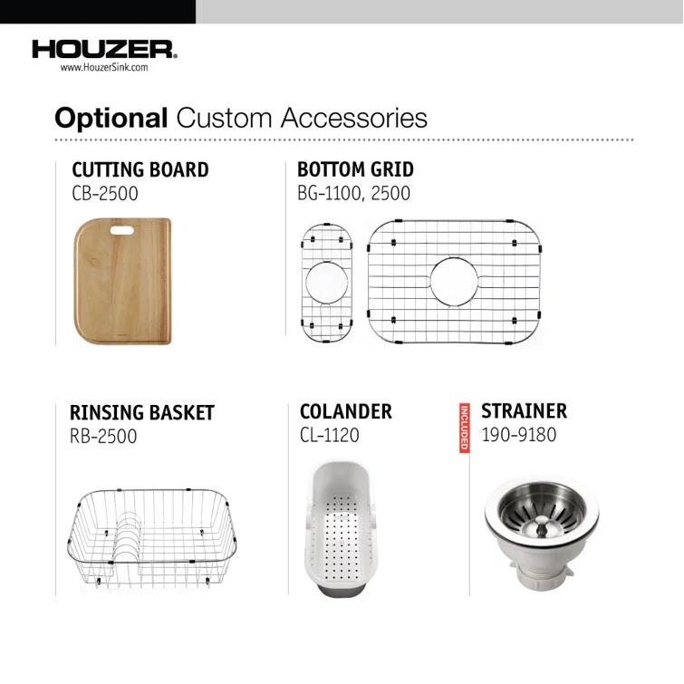 Elite 31.5'' L Undermount Double Bowl Stainless Steel Kitchen Sink