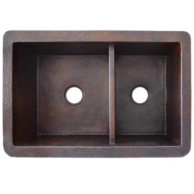 Cocina 33" L x 21" W Double Basin Undermount Kitchen Sink