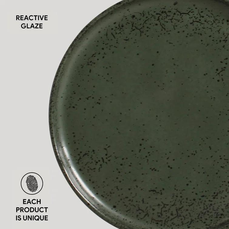 Porto Brasil Matte Black 6.1'' Stoneware Bread And Butter Plate (Set of 6)