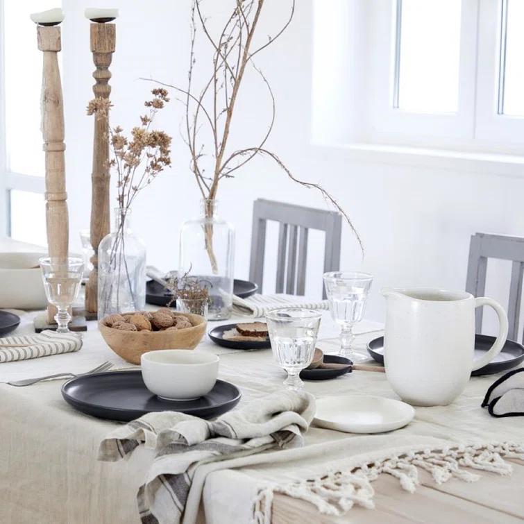 Pacifica Stoneware Dinnerware by Casafina - Vanilla / 5-Piece Set