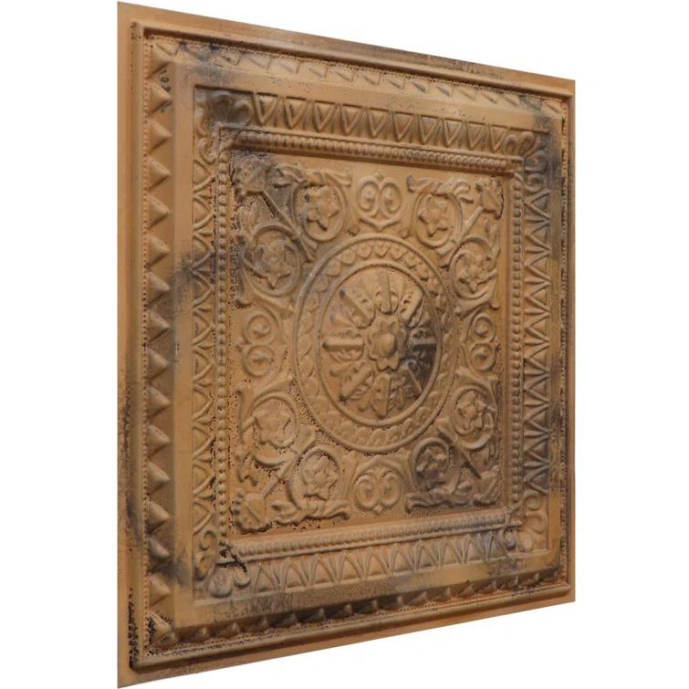 FromPlainToBeautifulInHours La Scala Drop-in or Glue-up PVC Ceiling Tile (Set of 50)