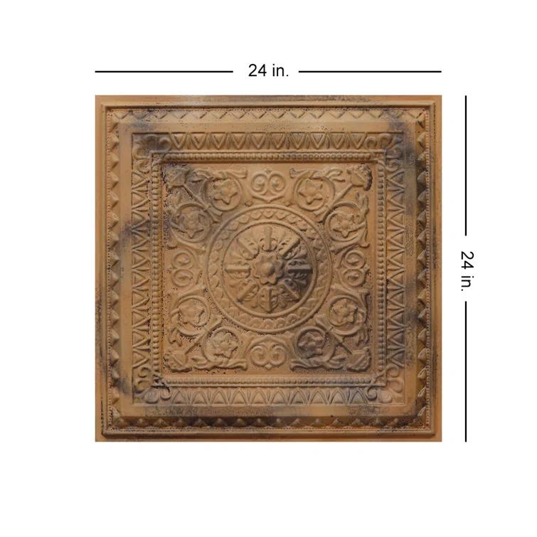 FromPlainToBeautifulInHours La Scala Drop-in or Glue-up PVC Ceiling Tile (Set of 50)