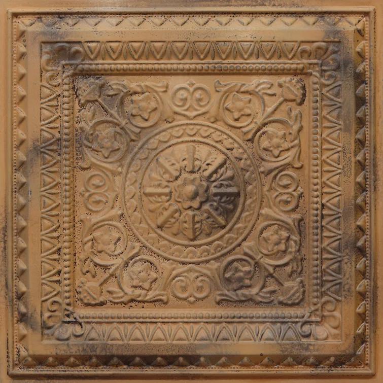 FromPlainToBeautifulInHours La Scala Drop-in or Glue-up PVC Ceiling Tile (Set of 50)