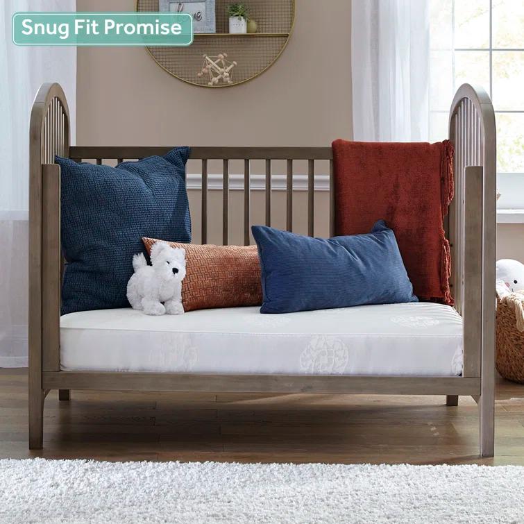 Sealy Posturepedic Grace Breathable Hypoallergenic 2-Stage Waterproof Baby Crib Mattress & Toddler Bed Mattress, GREENGUARD Gold Certified, 52" x 28"