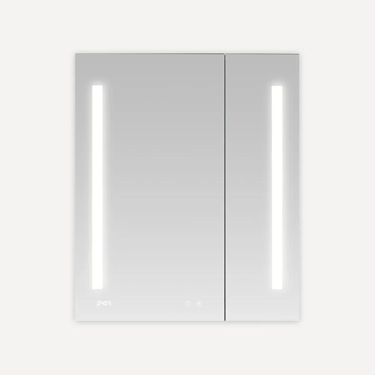 AQUADOM AQUADOM Signature Royale LED Medicine Cabinet with Defogger, Electrical Outlets, Digital Clock, Dimmer, Adjustable LED 3X Magnifying Mirror