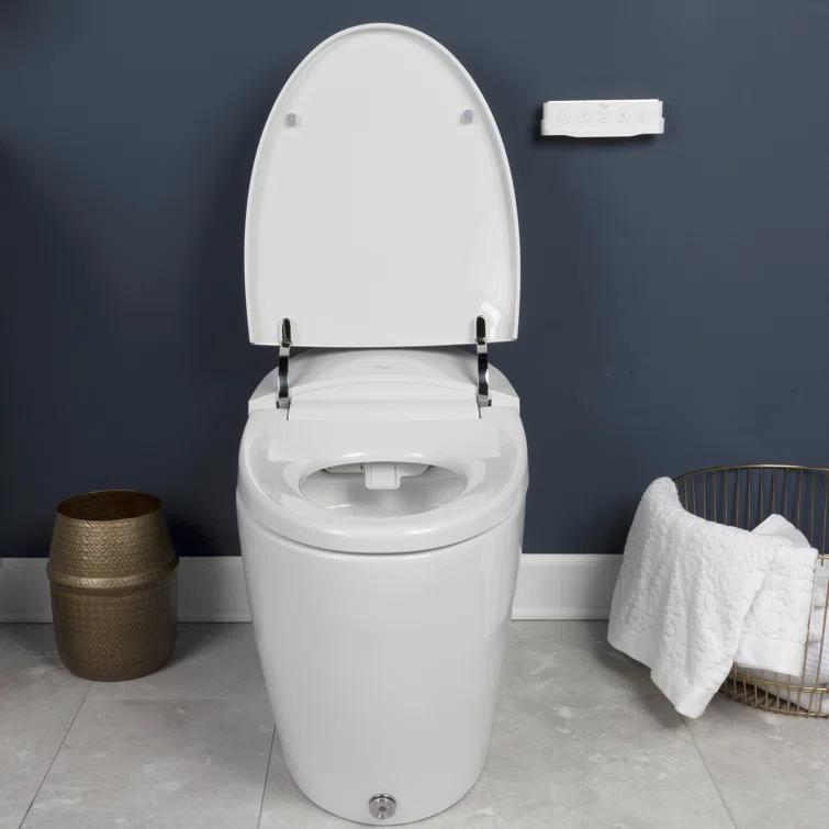 Bio Bidet by BEMIS Discovery DLX Smart Bidet Toilet, Tankless, Auto Open and Close with Kick Flush, Self Cleaning Discovery DLX